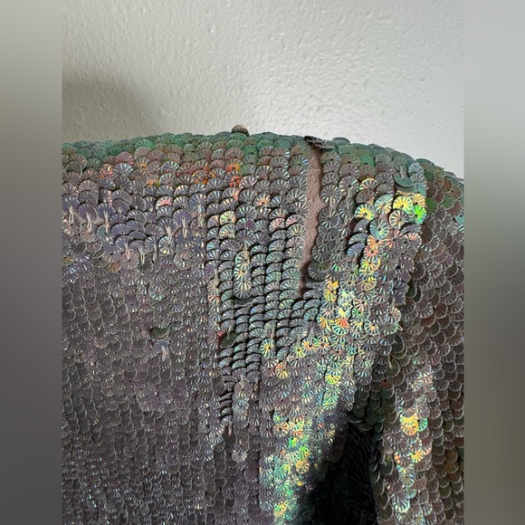 French Connection Pearl Queen Iridescent Sequin Jacket purchased size US 6 READ - Picture 16 of 16